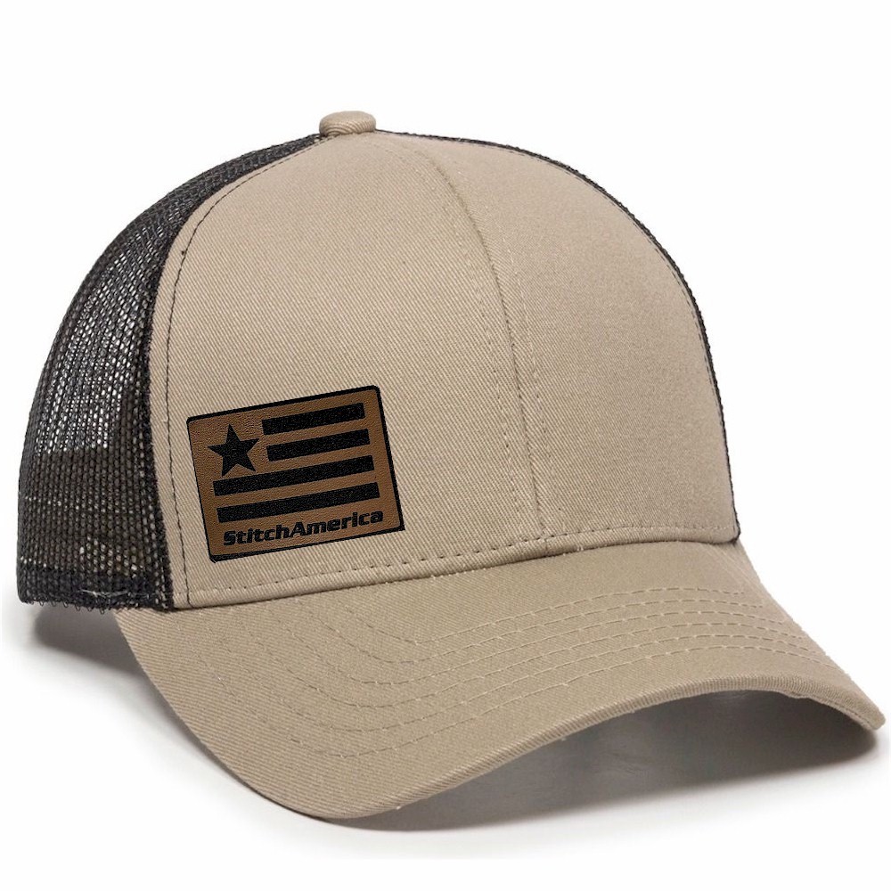 OC Curved Bill Trucker Hat with Leatherette Patch